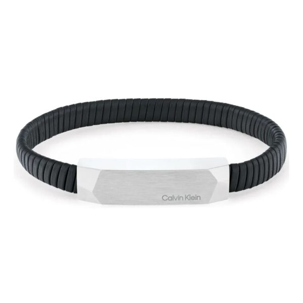 Bransoletka męska Calvin Klein Magnify 35100012 skóra czarna