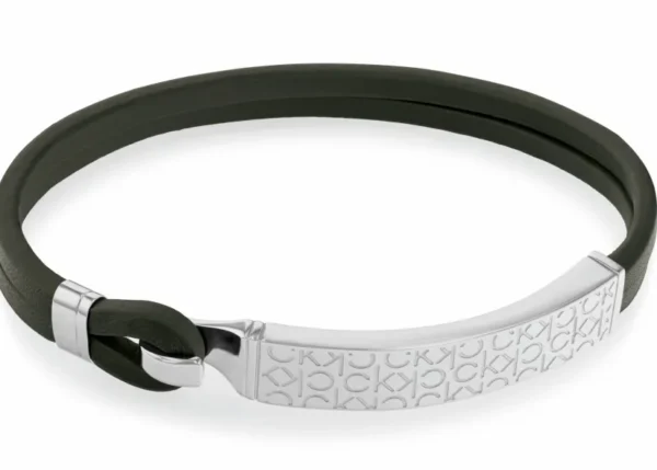 Bransoletka męska Calvin Klein CK Iconic For Him 35000407 skóra zielona
