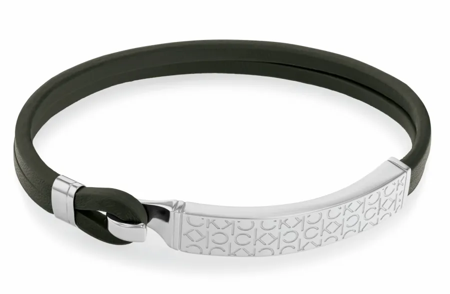 Bransoletka męska Calvin Klein CK Iconic For Him 35000407 skóra zielona