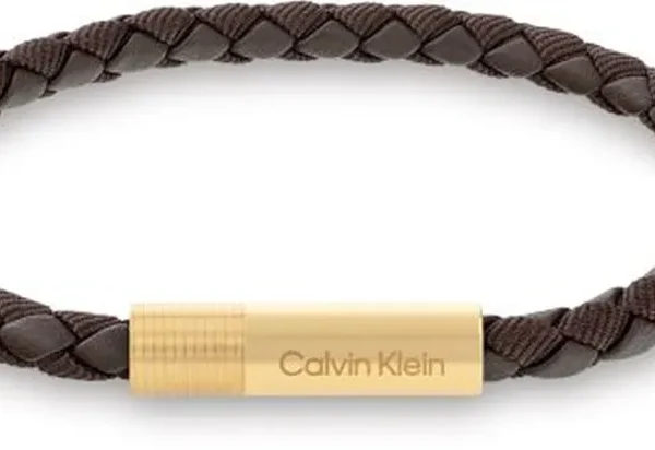 Bransoletka męska Calvin Klein Velocity 35100027 skóra brązowa