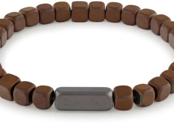 Bransoletka męska Calvin Klein Modern Square 35100061 stal brązowa