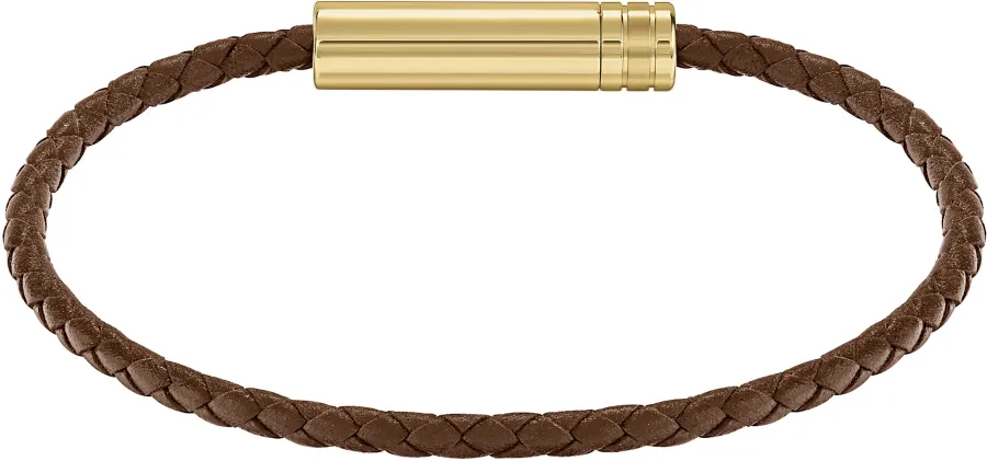 Bransoletka BOSS Ares Air 1580876 brązowa – zapięcie z logo BOSS