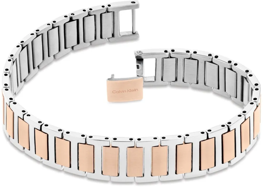 Bransoletka męska Calvin Klein Structured Links 35100048 stal różowe złoto – detal
