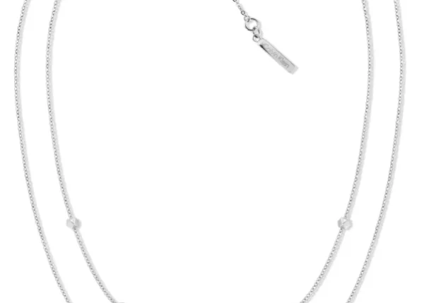 Naszyjnik damski Calvin Klein Faceted Heart 35000999 stal czarna