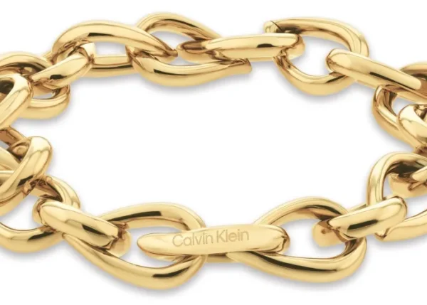 Bransoletka damska Calvin Klein Sculptured Drops 35000915 stal złota
