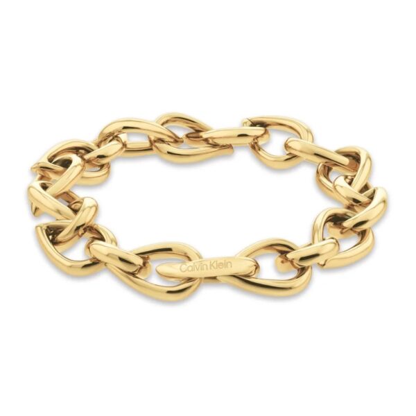 Bransoletka damska Calvin Klein Sculptured Drops 35000915 stal złota