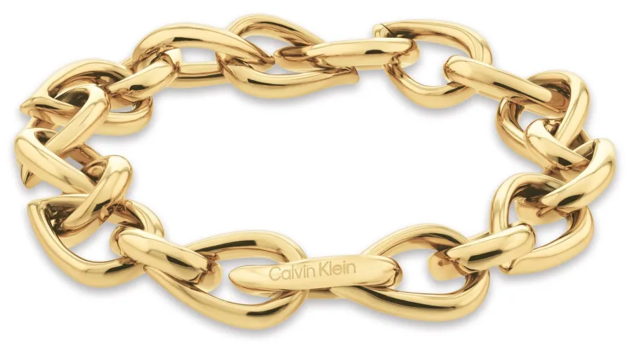 Bransoletka damska Calvin Klein Sculptured Drops 35000915 stal złota