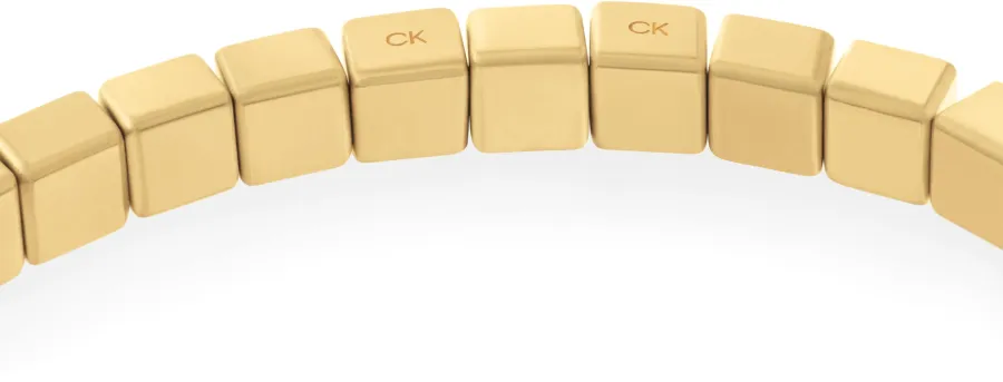 Bransoletka męska Calvin Klein CK Beaded 35000428 stal złota – detal
