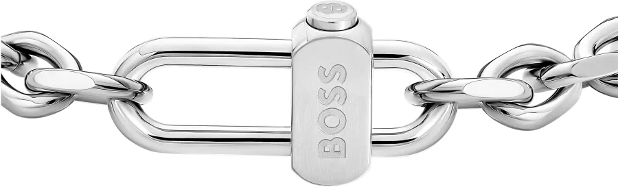Bransoletka BOSS Ventoux 1580860 stalowa – zapięcie z logo BOSS