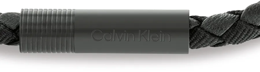 Bransoletka męska Calvin Klein Velocity 35100025 skóra czarna – detal