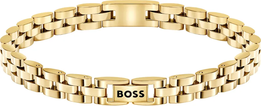 Bransoletka BOSS Archer 1580889 złota – detal wykończenia ogniw