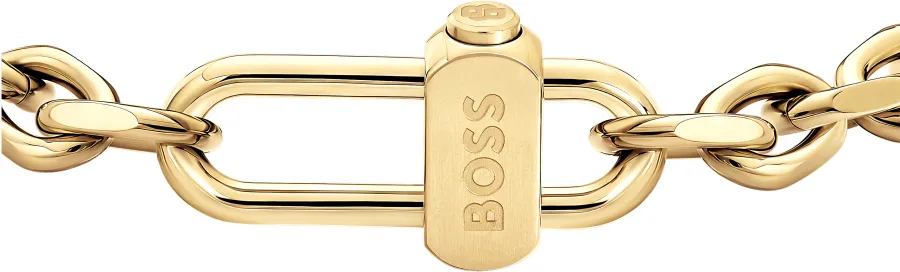 Bransoletka BOSS Ventoux 1580861 złota – zapięcie z logo BOSS