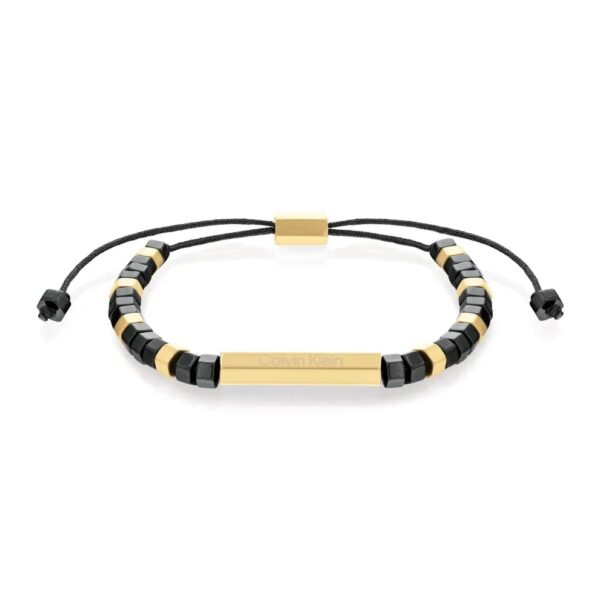 Bransoletka męska Calvin Klein Essential Shapes 35000280 stal złoto-czarna
