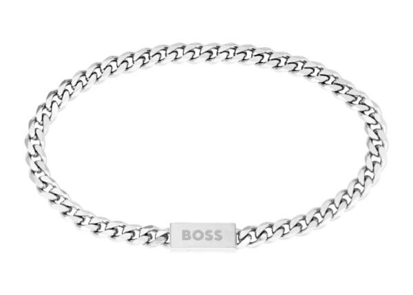 Bransoletka męska BOSS Chain For Him 1580556M ze stali szlachetnej w kolorze stalowym