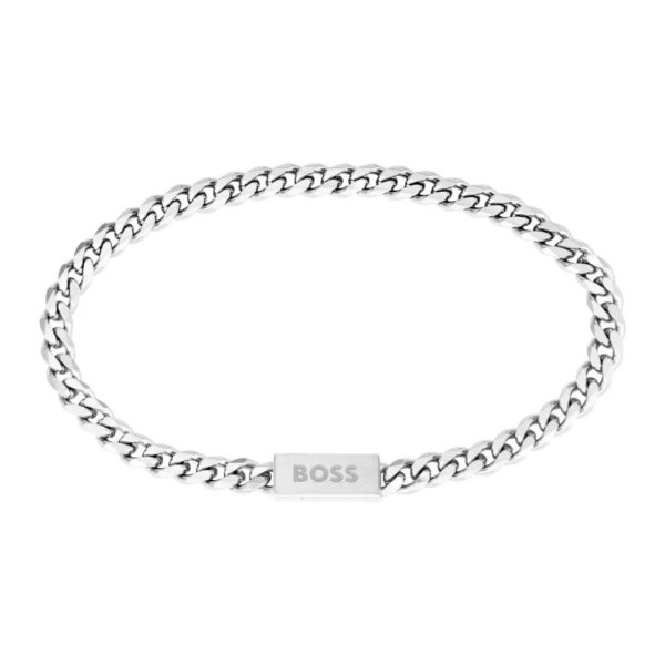 Bransoletka męska BOSS Chain For Him 1580556M ze stali szlachetnej w kolorze stalowym