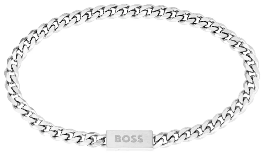Bransoletka męska BOSS Chain For Him 1580556M ze stali szlachetnej w kolorze stalowym