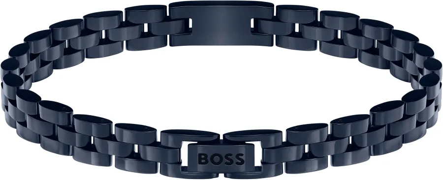 Bransoletka BOSS Archer 1580891 granatowa – detal wykończenia ogniw