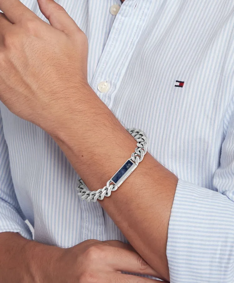Bransoletka męska Tommy Hilfiger 2790538 stal granatowy sodalit – zbliżenie