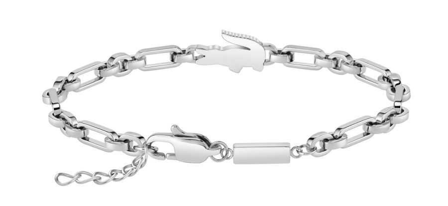 Bransoletka Lacoste Arthor 2040631 srebrna – detal