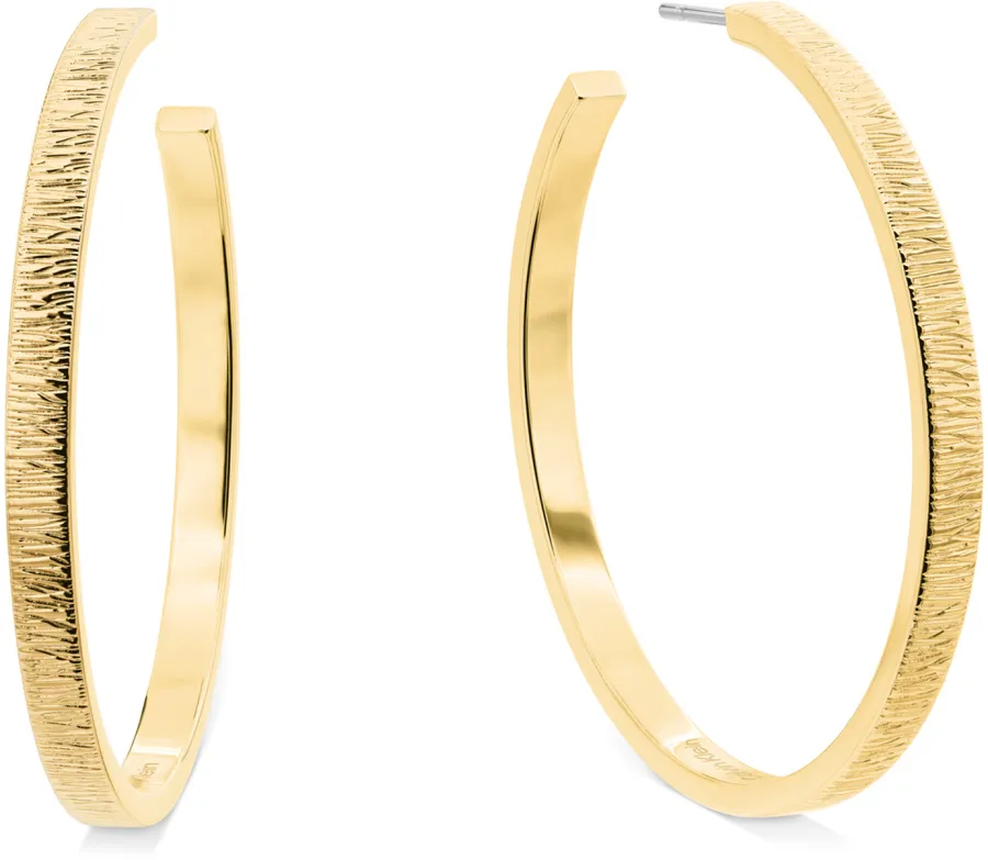 Kolczyki damskie Calvin Klein Sophisticated Texture 35001011 stal złota – detal