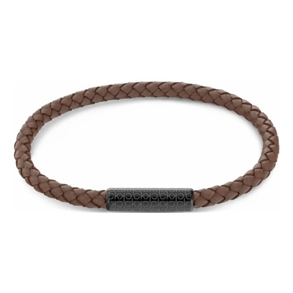 Bransoletka męska Calvin Klein Braided Bracelet 35000103 skóra pleciona brązowa