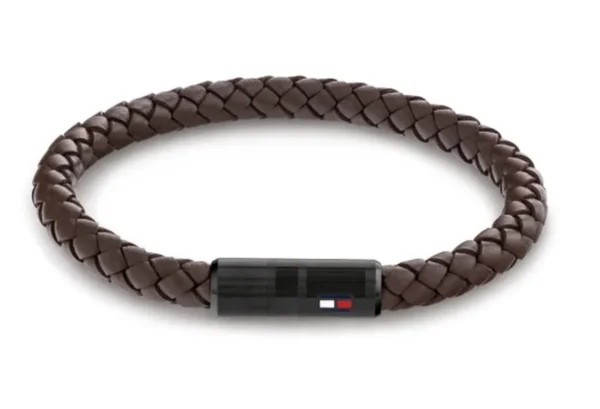 Bransoletka męska Tommy Hilfiger 2790668 skóra i stal brązowa