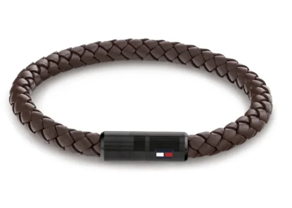 Bransoletka męska Tommy Hilfiger 2790668 skóra i stal brązowa