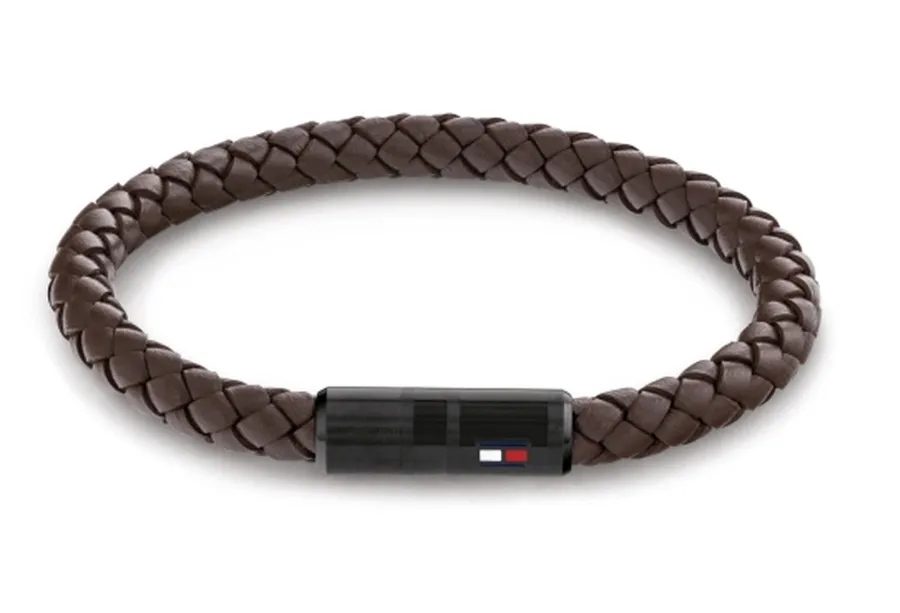Bransoletka męska Tommy Hilfiger 2790668 skóra i stal brązowa