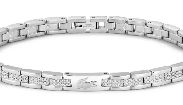 Bransoletka Lacoste Metropole 2040670 srebrna z kryształami