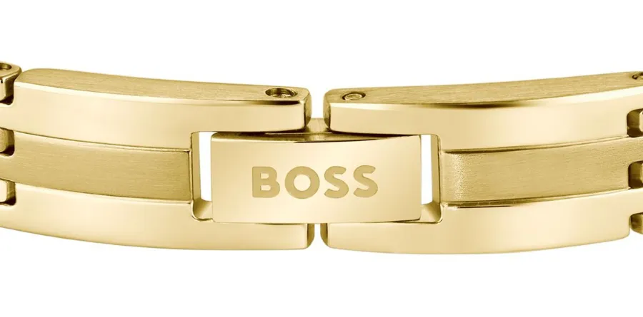 Bransoletka BOSS Brooks 1580805 złota – zapięcie z logo BOSS