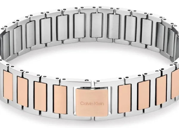 Bransoletka męska Calvin Klein Structured Links 35100048 stal różowe złoto