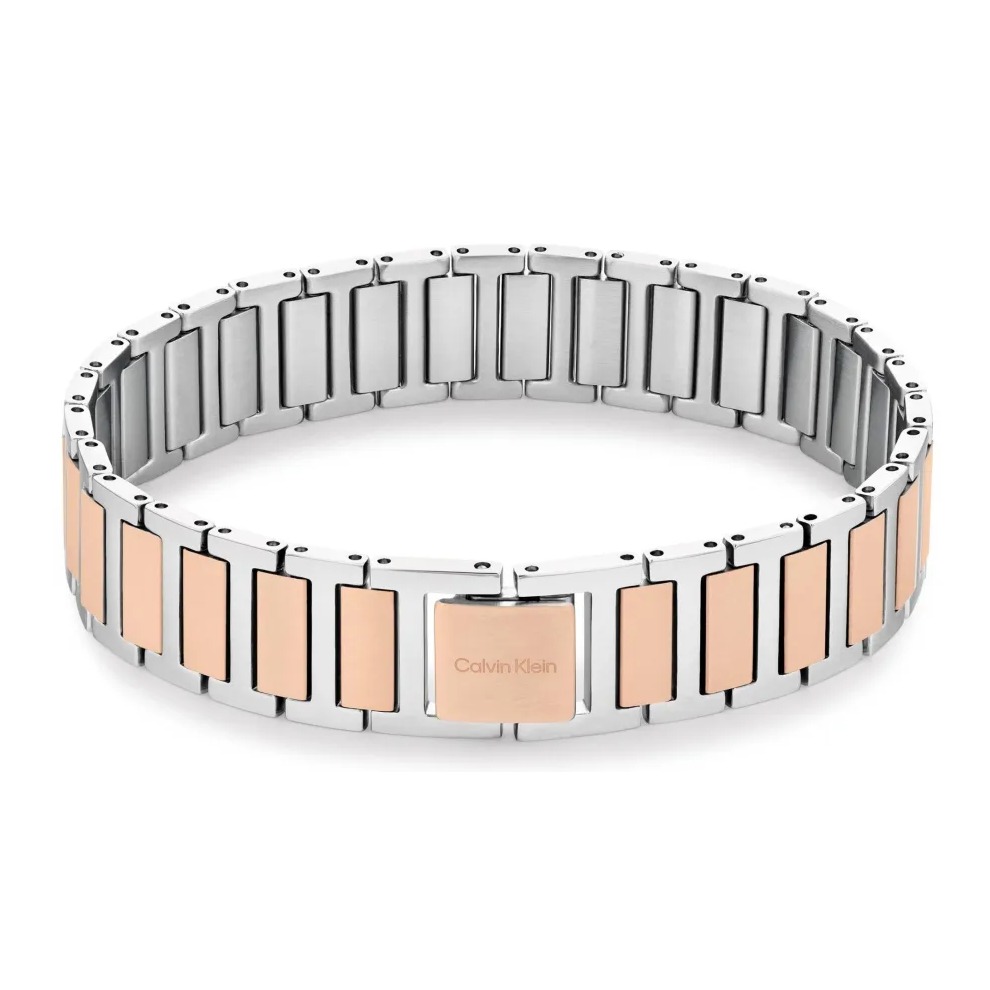 Bransoletka męska Calvin Klein Structured Links 35100048 stal różowe złoto