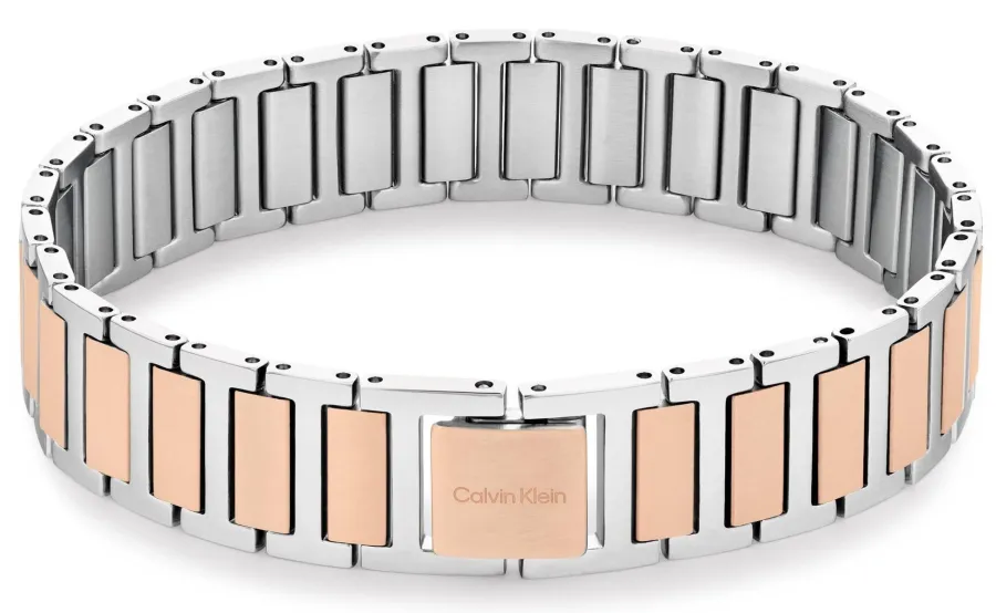 Bransoletka męska Calvin Klein Structured Links 35100048 stal różowe złoto