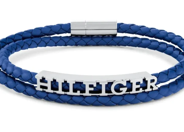 Bransoletka męska Tommy Hilfiger 2790588 skóra niebieska