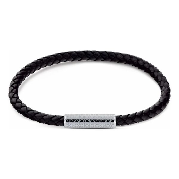 Bransoletka męska Calvin Klein Braided Bracelet 35000101 skóra pleciona czarna
