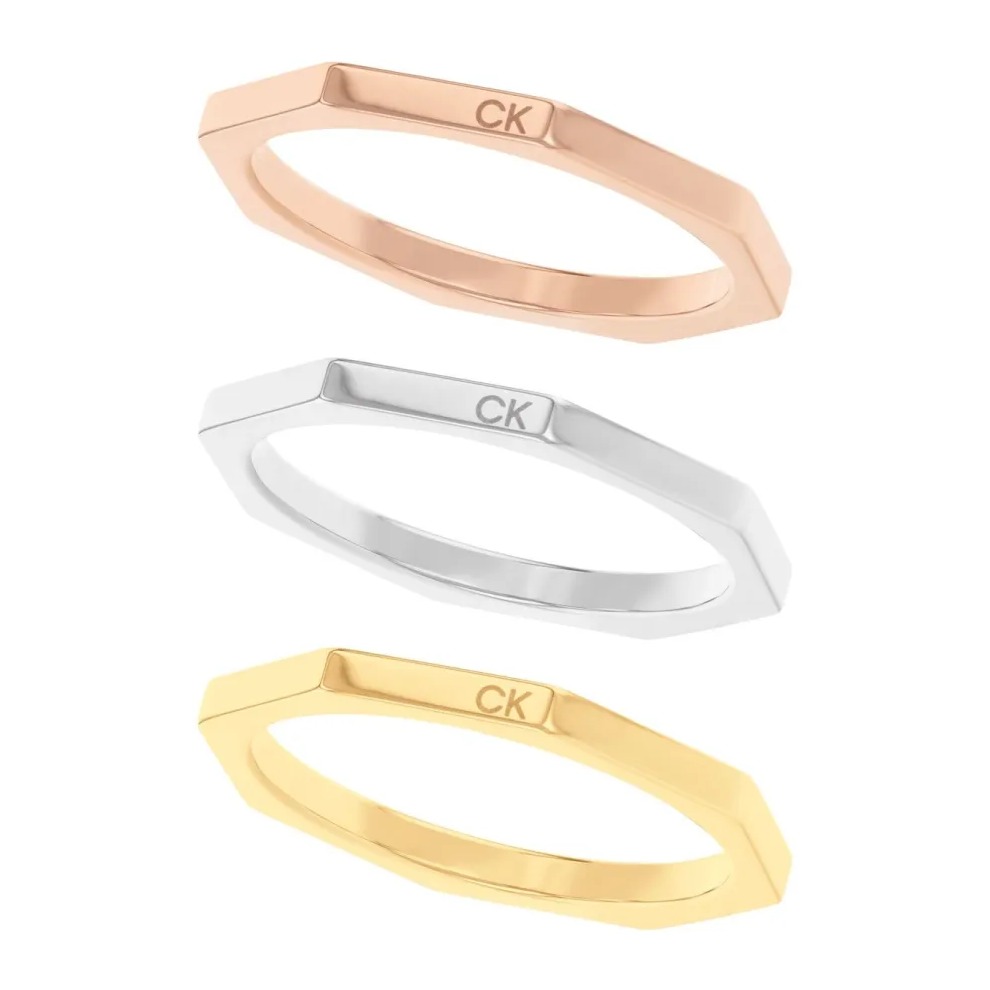Pierścionek damski Calvin Klein Essential Shapes 35000509d stal złota