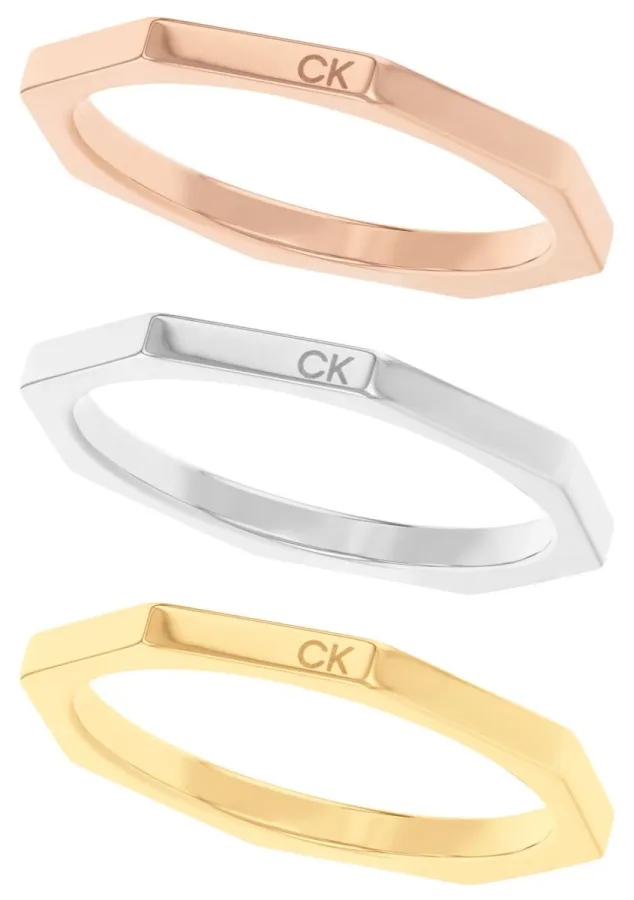 Pierścionek damski Calvin Klein Essential Shapes 35000509d stal złota