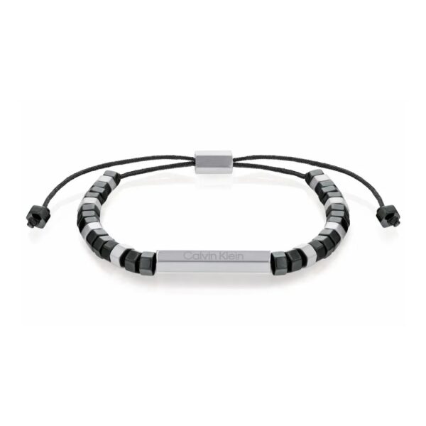 Bransoletka męska Calvin Klein Essential Shapes 35000278 stal srebrno-czarna