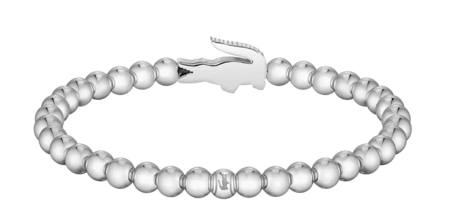Bransoletka Lacoste Matchpoint 2040664 srebrna – detal zapięcia