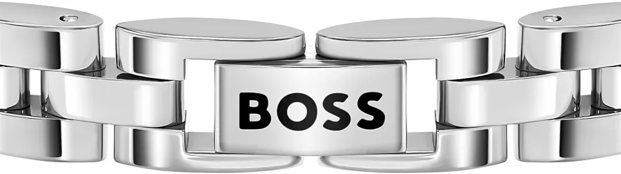 Bransoletka BOSS Archer 1580888 stalowa – detal wykończenia ogniw