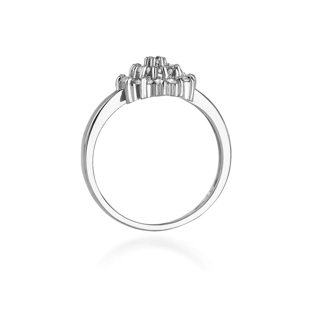 Pierścionek z brylantami 0,40 ct, białe złoto 585