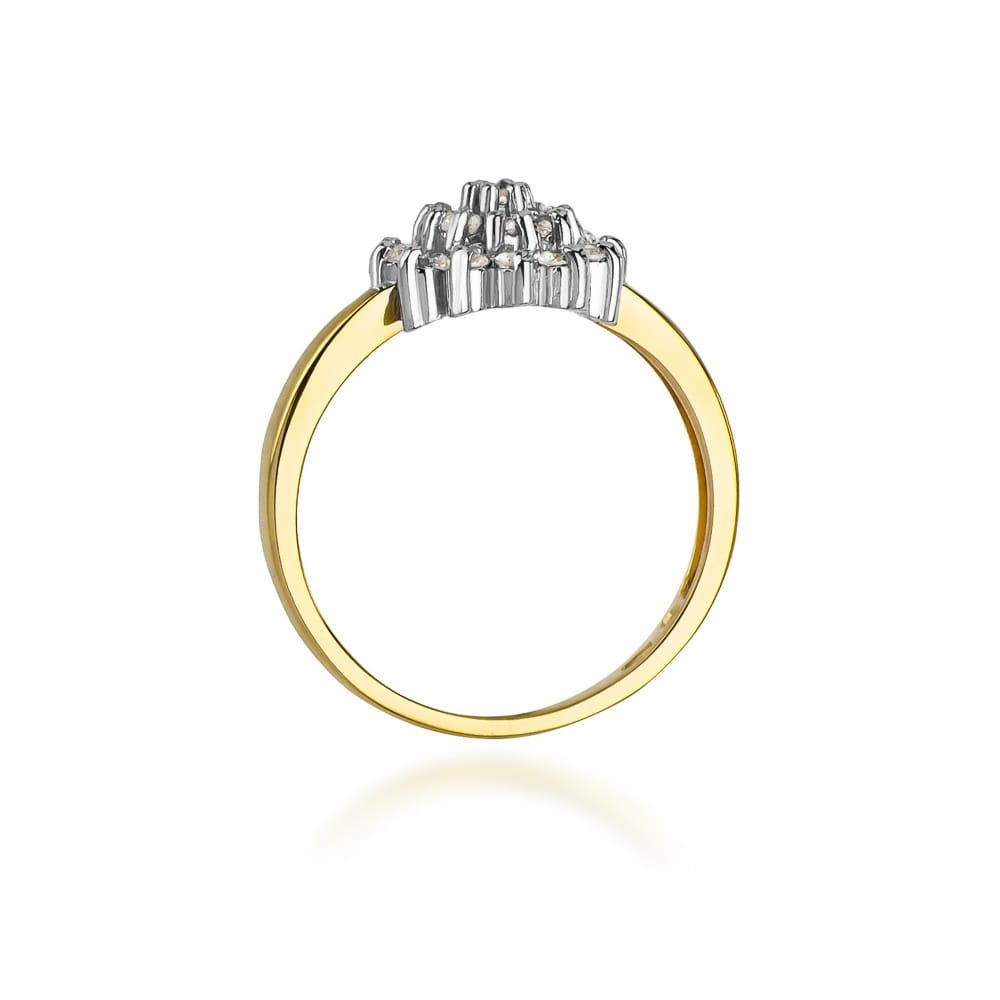 Pierścionek z brylantami 0,40 ct, żółte złoto 585