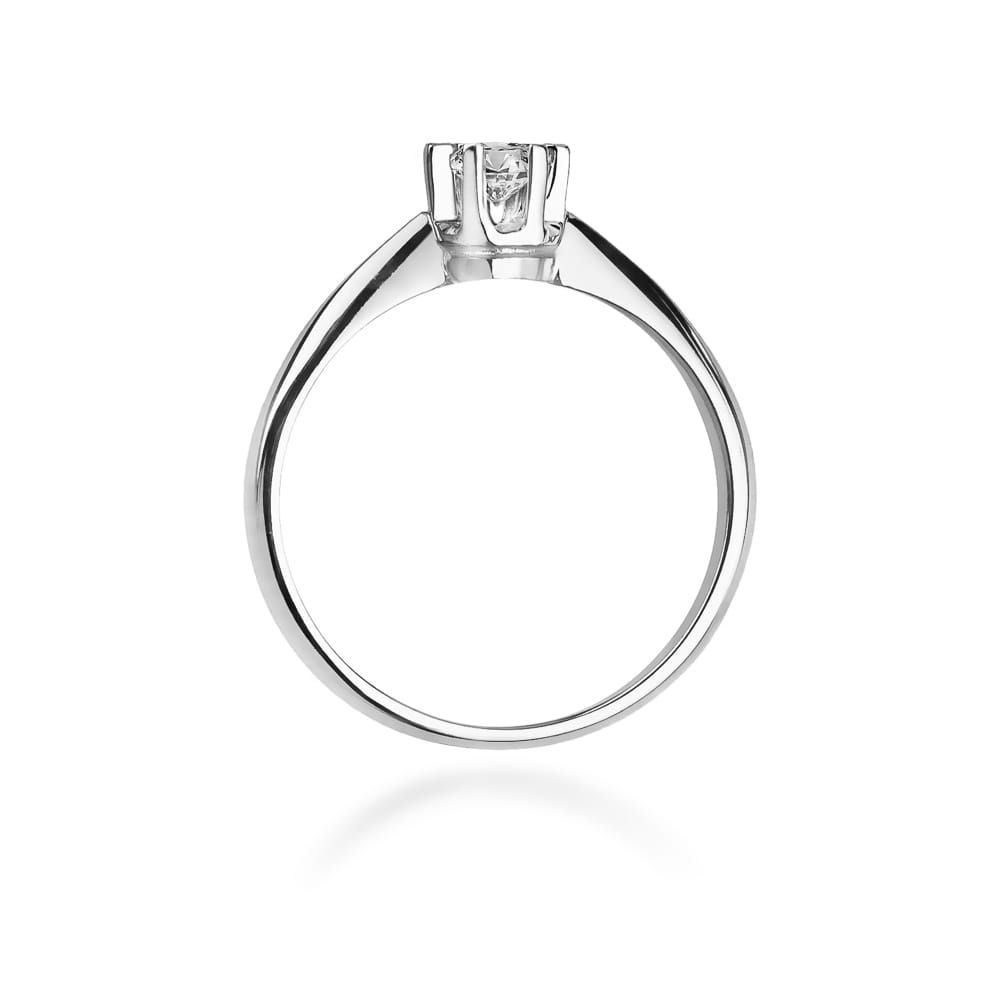 Pierścionek z diamentem laboratoryjnym 0,25 ct, białe złoto 585
