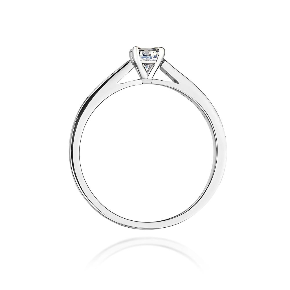 Pierścionek z brylantami 0,36 ct, białe złoto 585