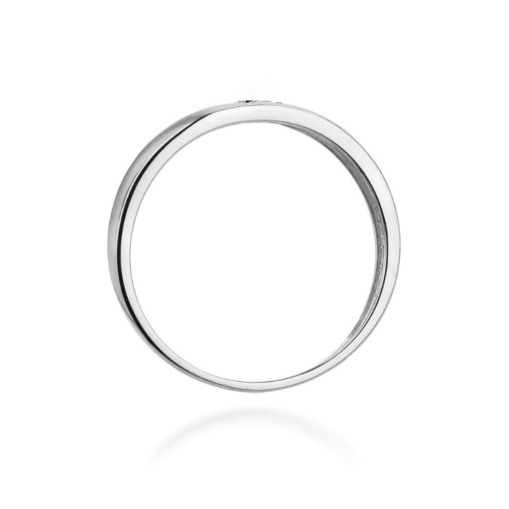 Pierścionek z brylantami 0,02 ct, białe złoto 585