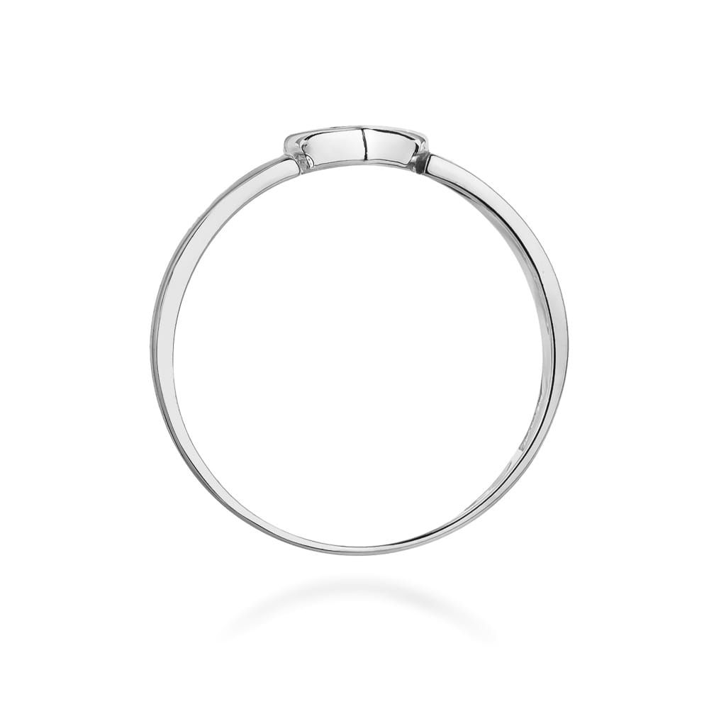 Pierścionek z brylantami 0,04 ct, białe złoto 585