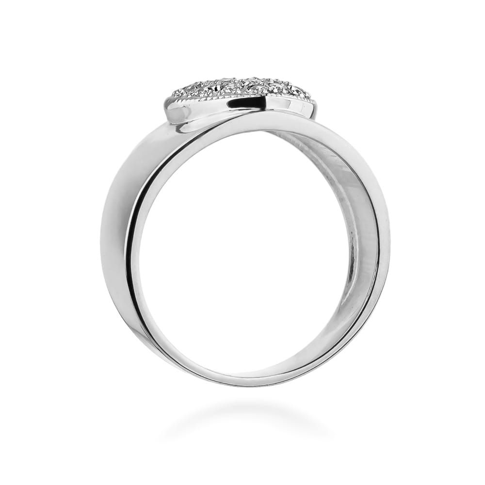 Pierścionek z brylantami 0,26 ct, białe złoto 585