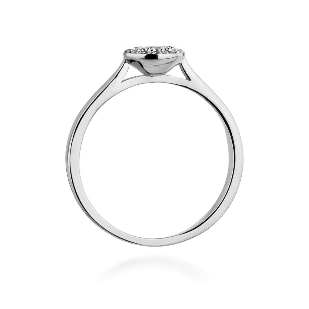 Pierścionek z brylantami 0,22 ct, białe złoto 585