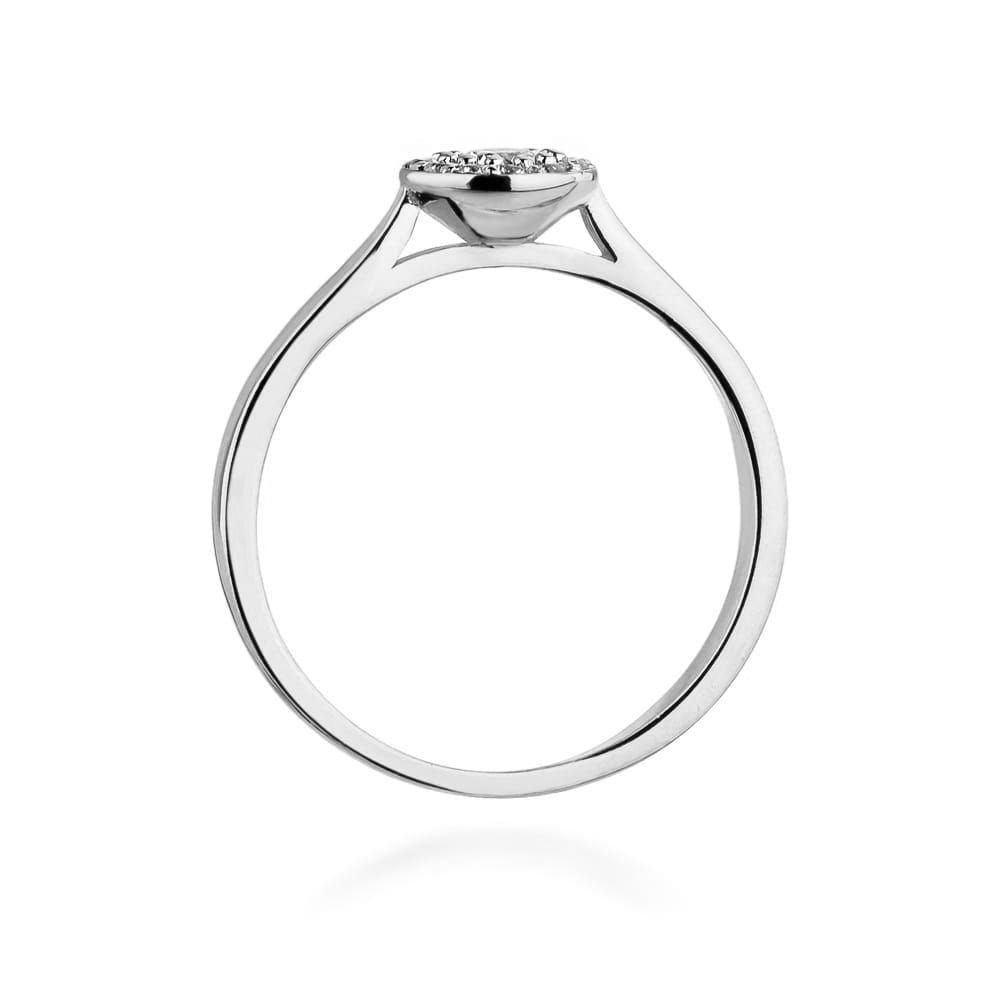 Pierścionek z diamentem laboratoryjnym 0,25 ct, białe złoto 585
