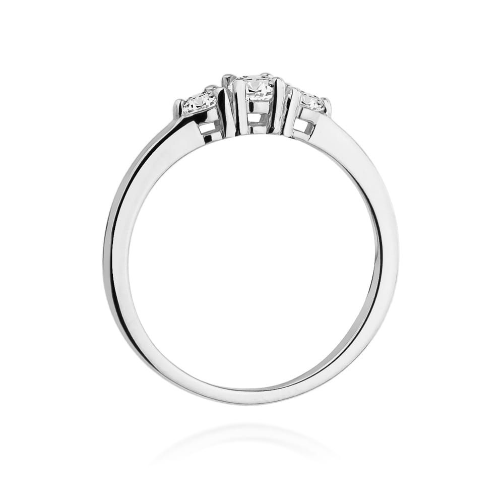 Pierścionek z brylantami 0,33 ct, białe złoto 585